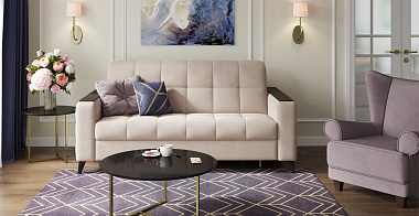 Бежевый диван в интерьере